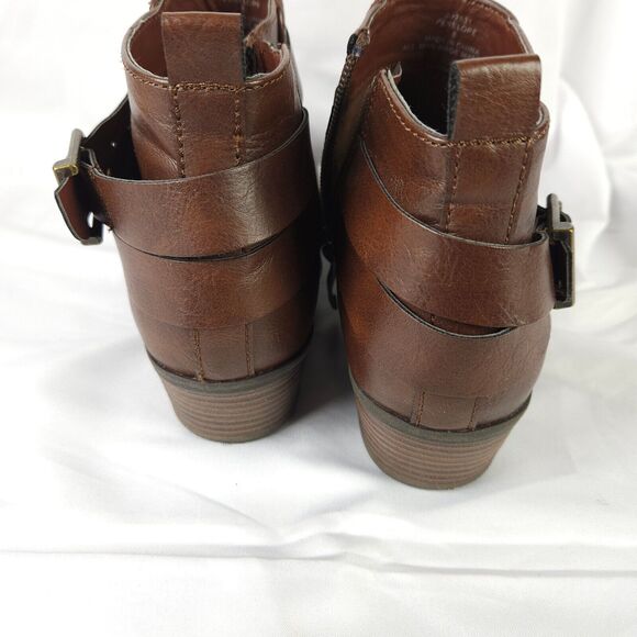 Lauren Blakwell Womens 8 Brown Penelope Side Zip Bootie Ankle Boots - Picture 3 of 10